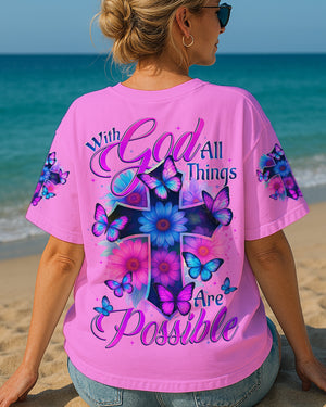 With God All Things Are Possible Women's All Over Print Shirt - Tytd2705251