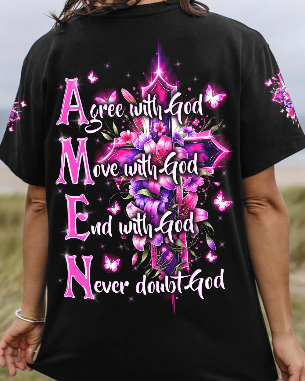 Amen Women's All Over Print Shirt - Tytd1206242