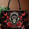 Lion Rose Leather Handbag  - Tltr0511244