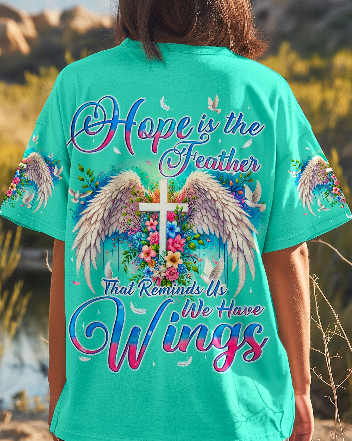 Hope Is The Feather Women's All Over Print Shirt - Tyqy1008241