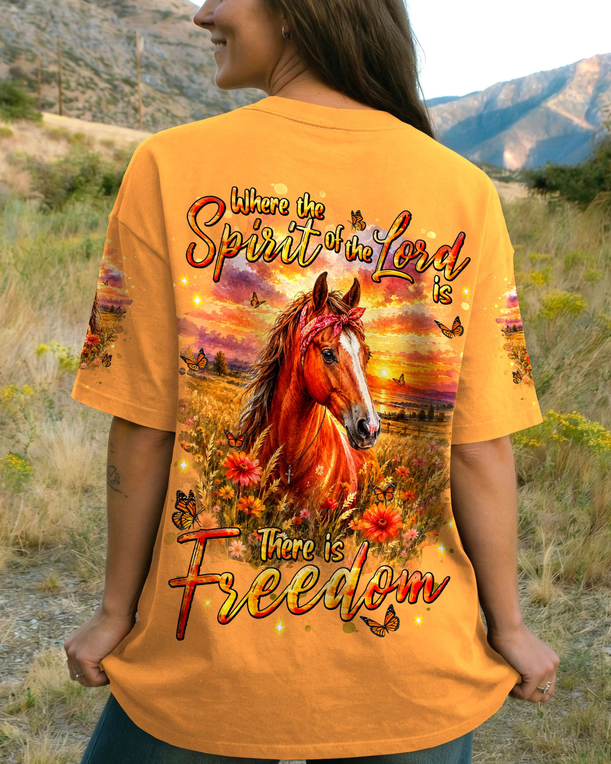 There Is Freedom Horse Women's All Over Print Shirt - Tlnt2406264