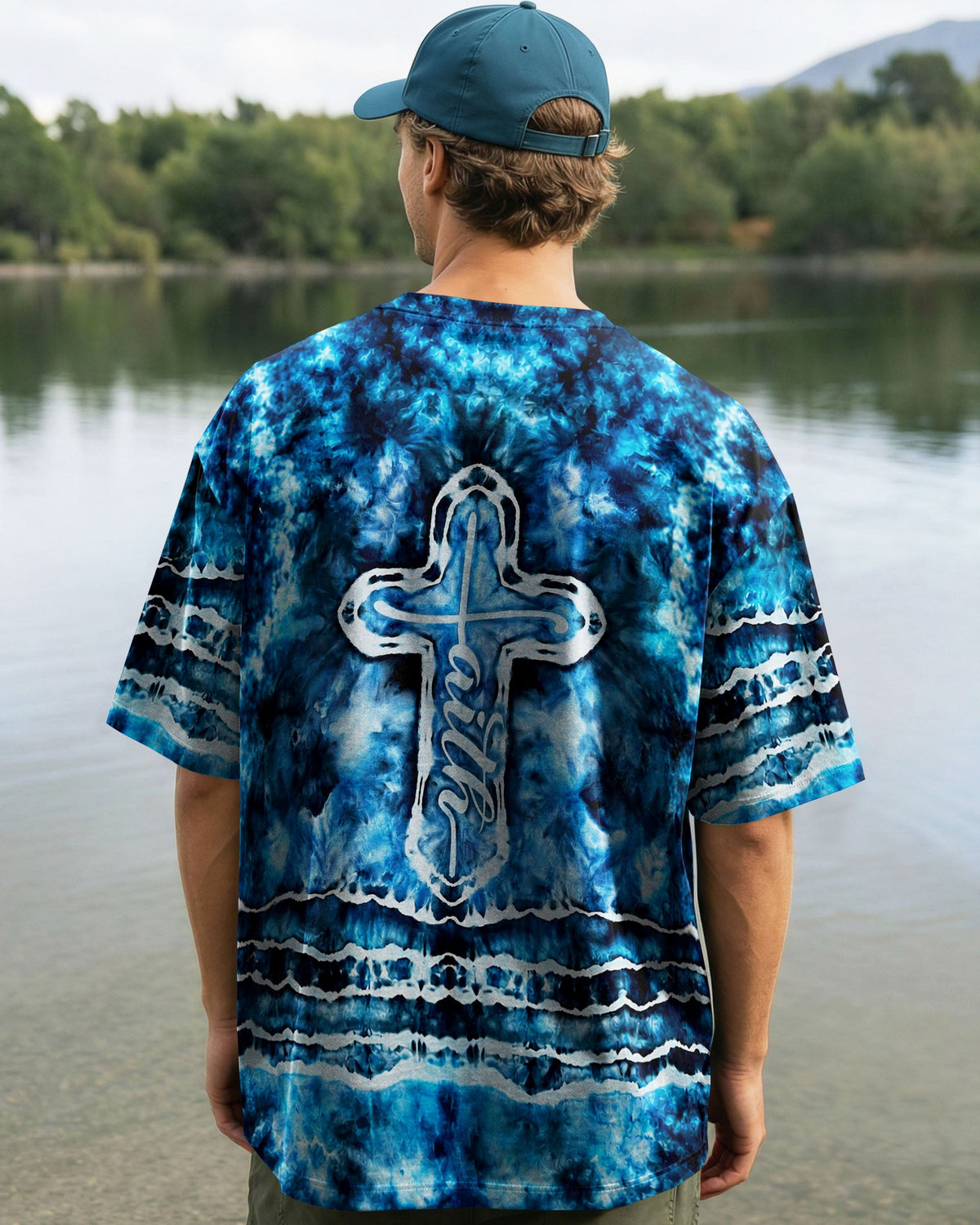 Faith Cross Burst Men's All Over Print Shirt - Tlnt1206264
