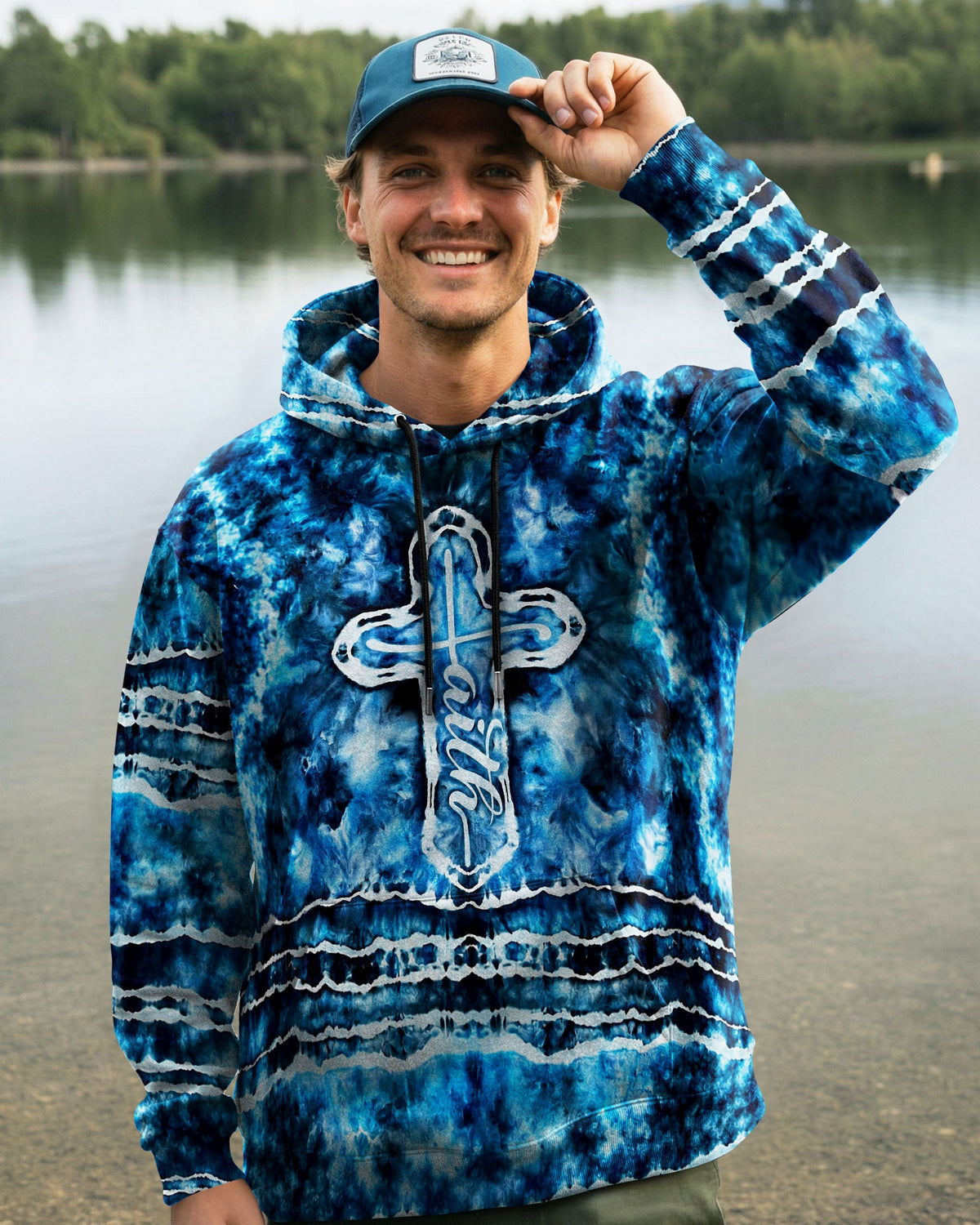 Faith Cross Burst Men's All Over Print Shirt - Tlnt1206264
