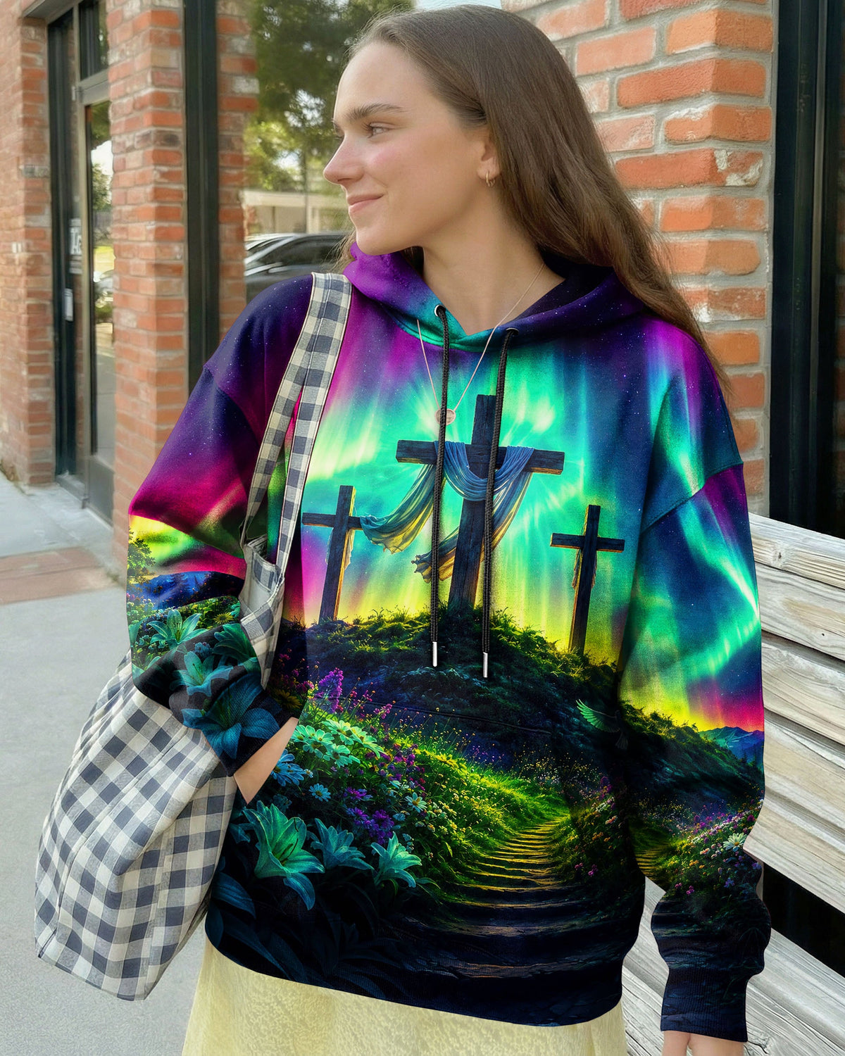 Cross Glowing Aurora Women's All Over Print Shirt - Tlnt0607263
