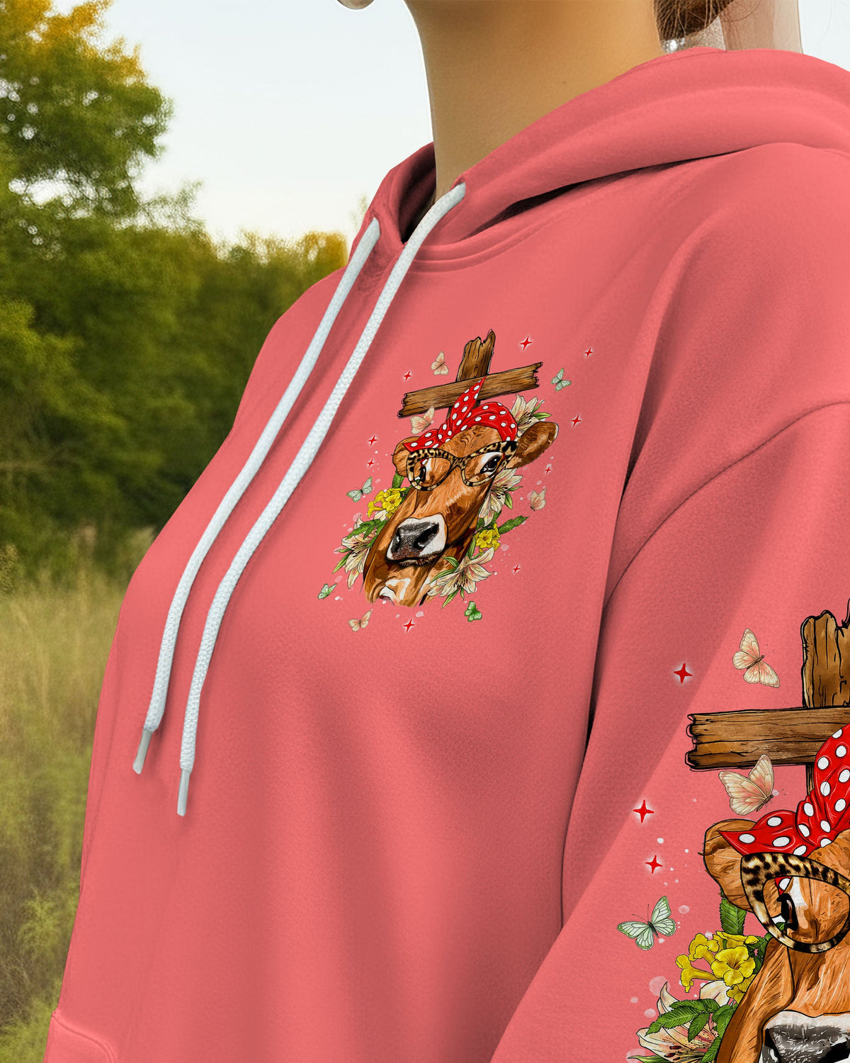 Blessed By God Highland  Cow Women's All Over Print Shirt - Tlnt0607264