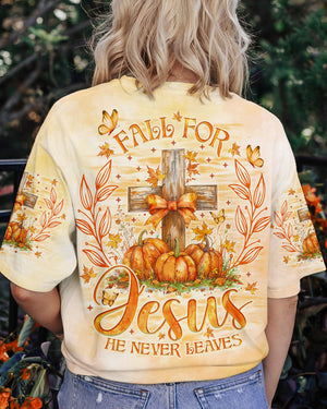 Fall For Jesus He Never Leaves Women's All Over Print Shirt - Tlno2507241