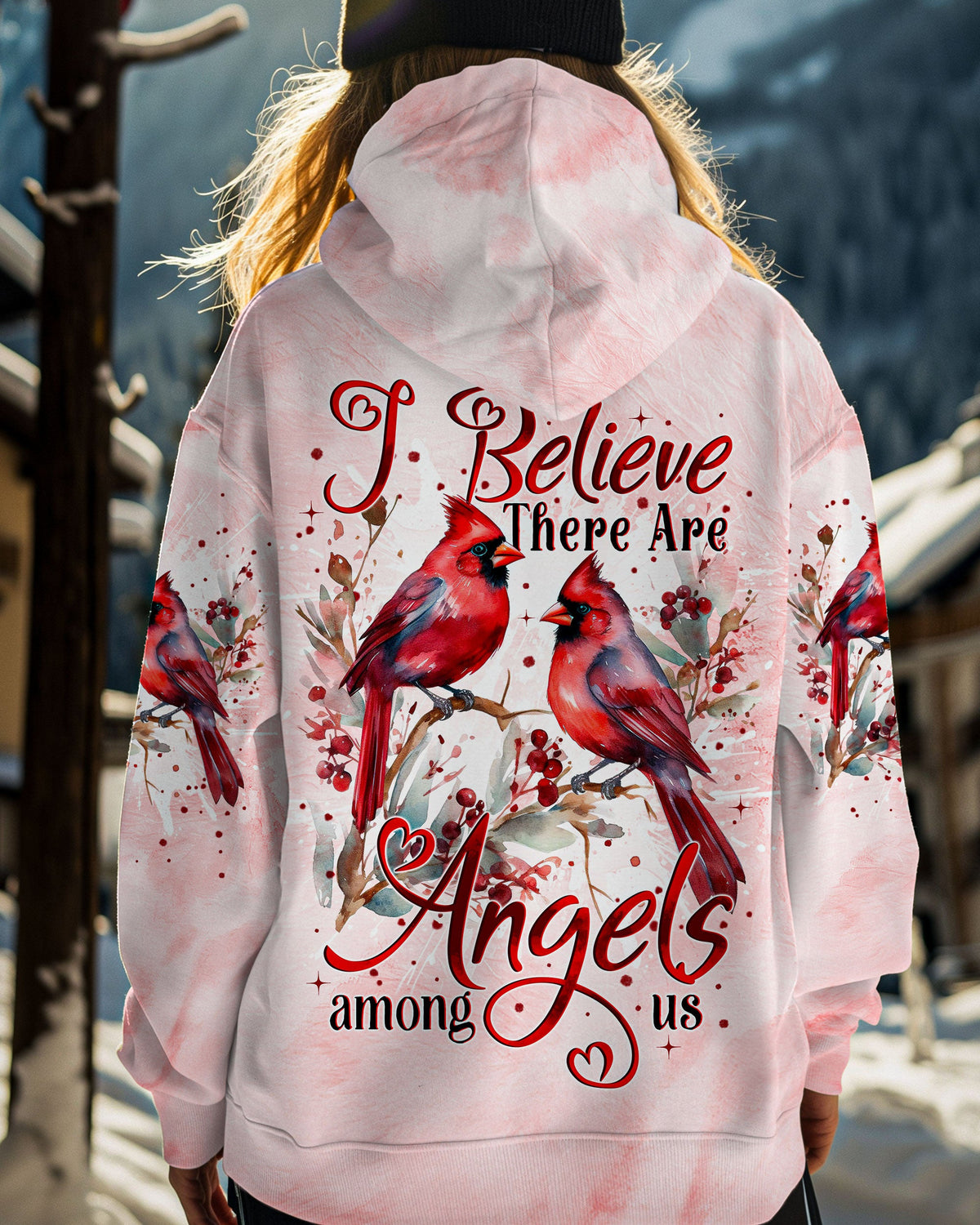 I Believe There Are Angels Among Us Red Cardinal Women's All Over Print Shirt - Tytm1210242