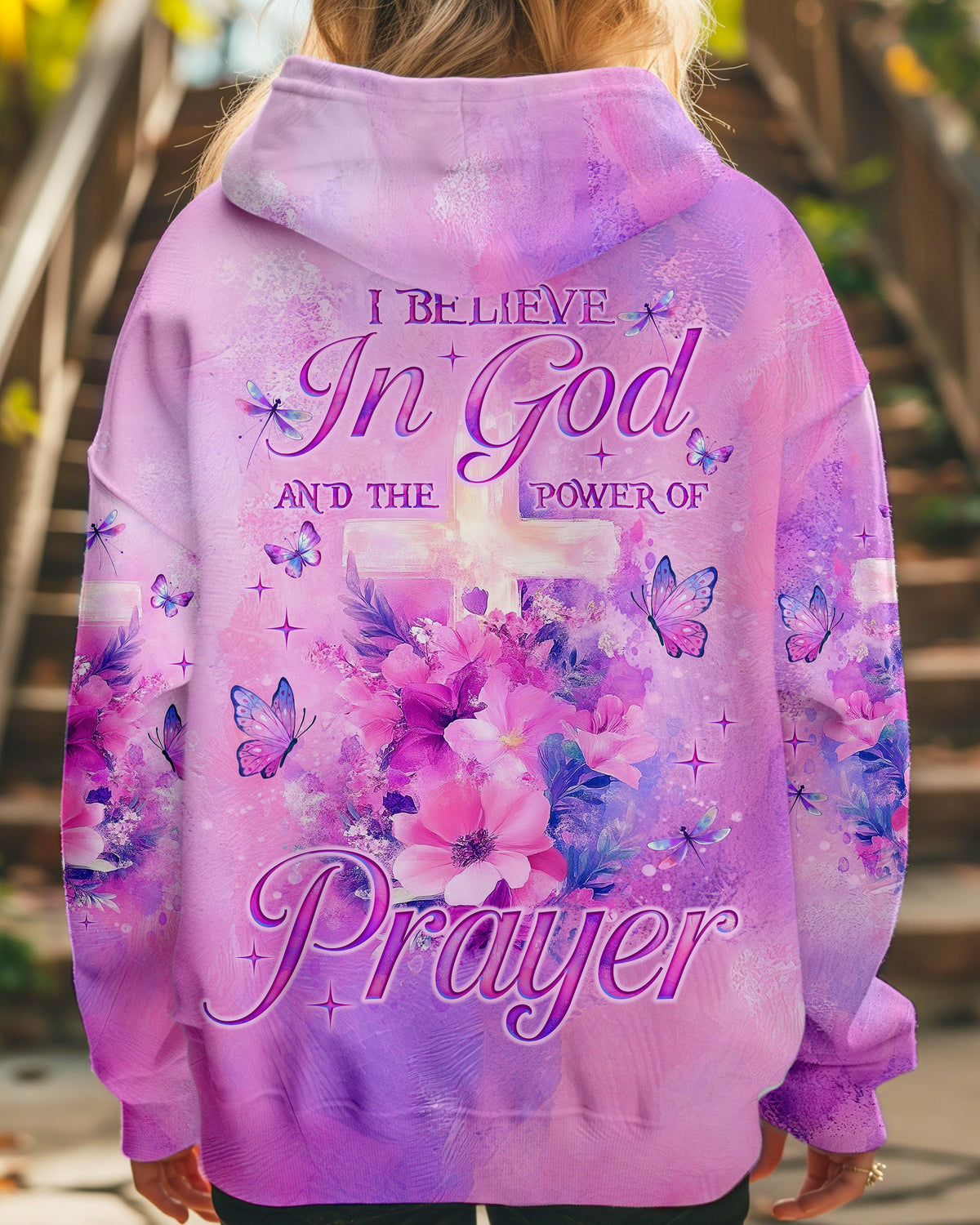 I Believe In God Flower Cross Women's All Over Print Shirt - Tlno0312243