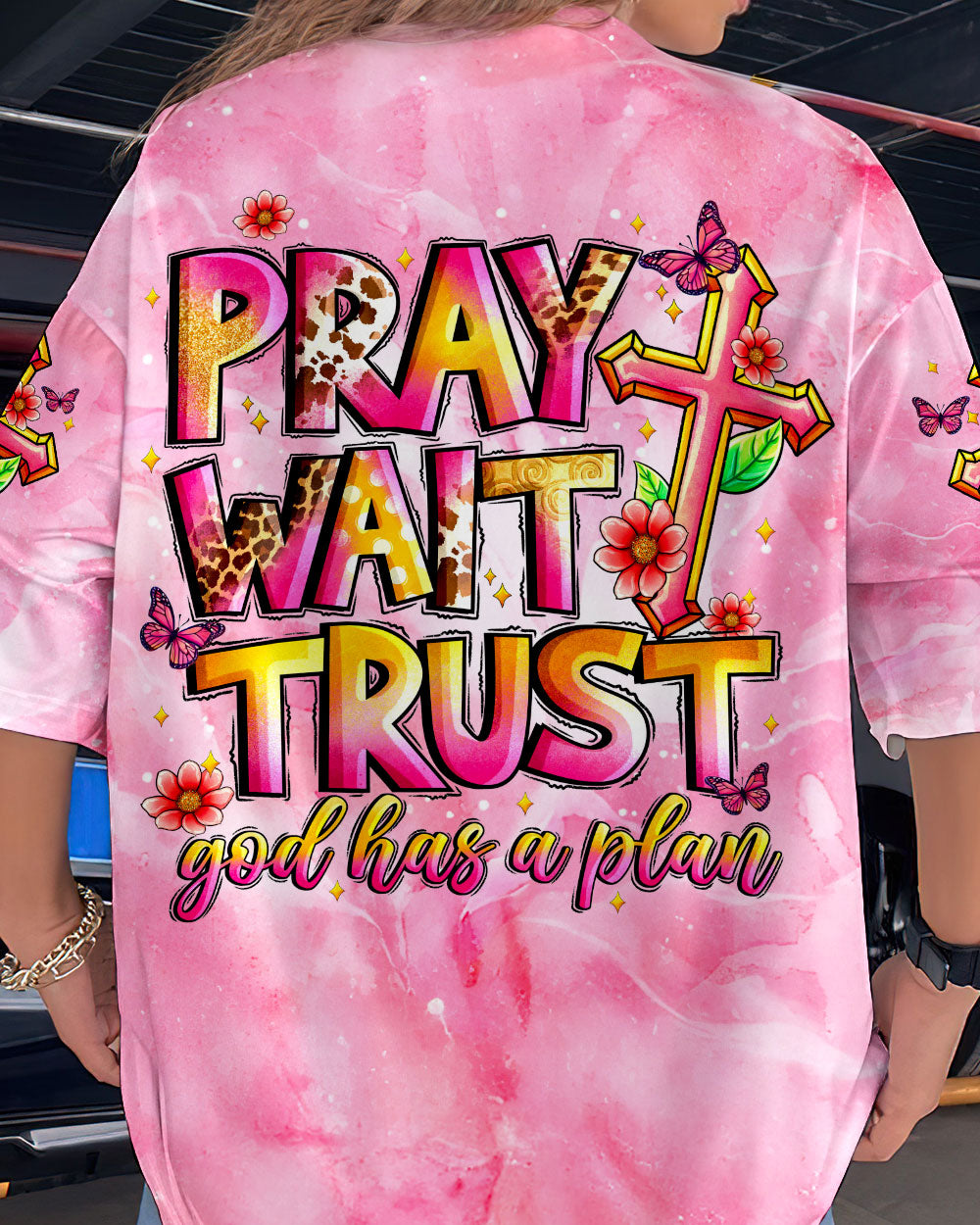 Pray Wait Trust God Has A Plan Women's All Over Print Shirt - Tytm1707242