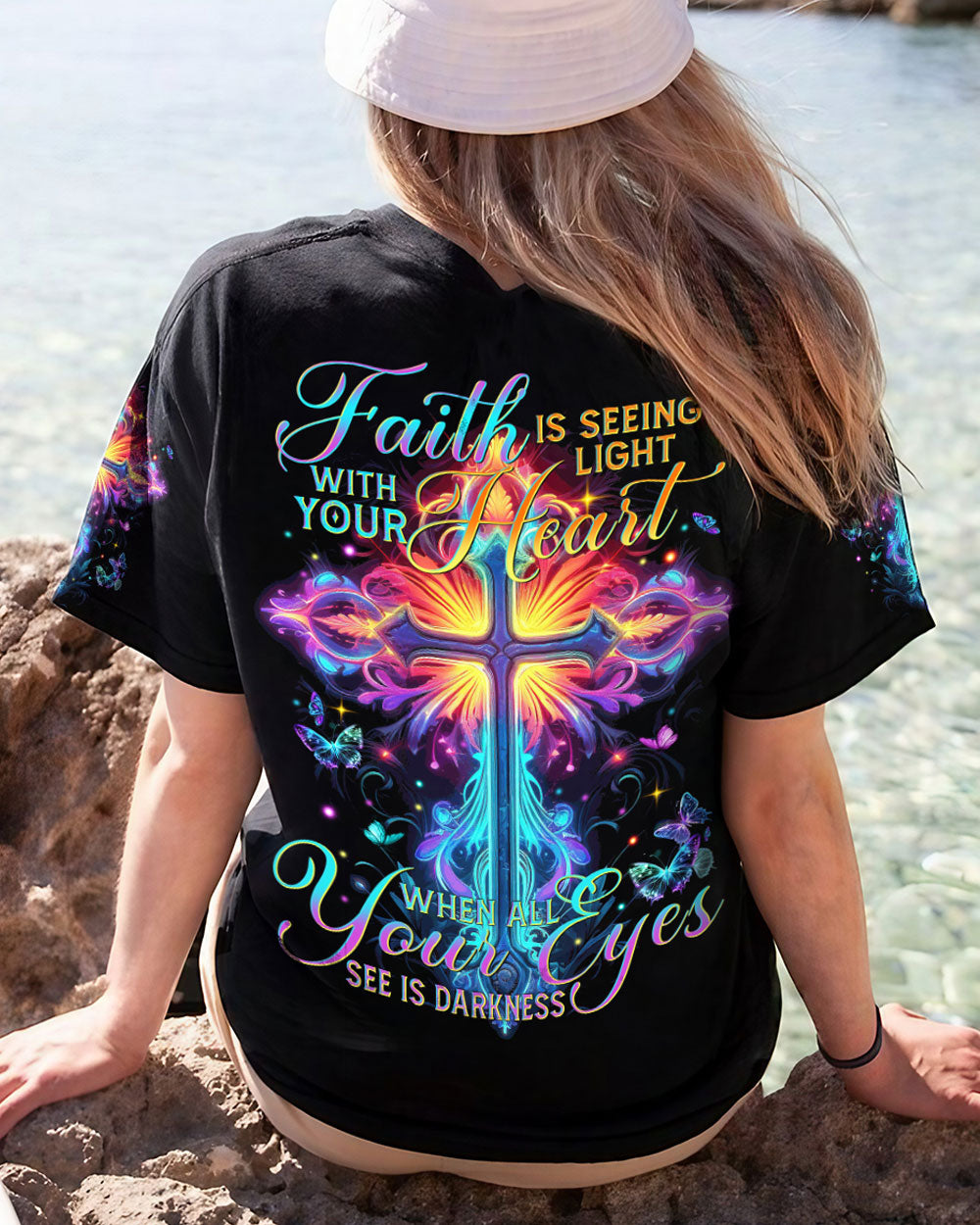 Faith Is Seeing Light With Your Heart Women's All Over Print Shirt - Tytm2706233