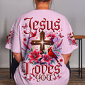 Jesus Loves You Cardinals Women's All Over Print Shirt - Tytm1103252