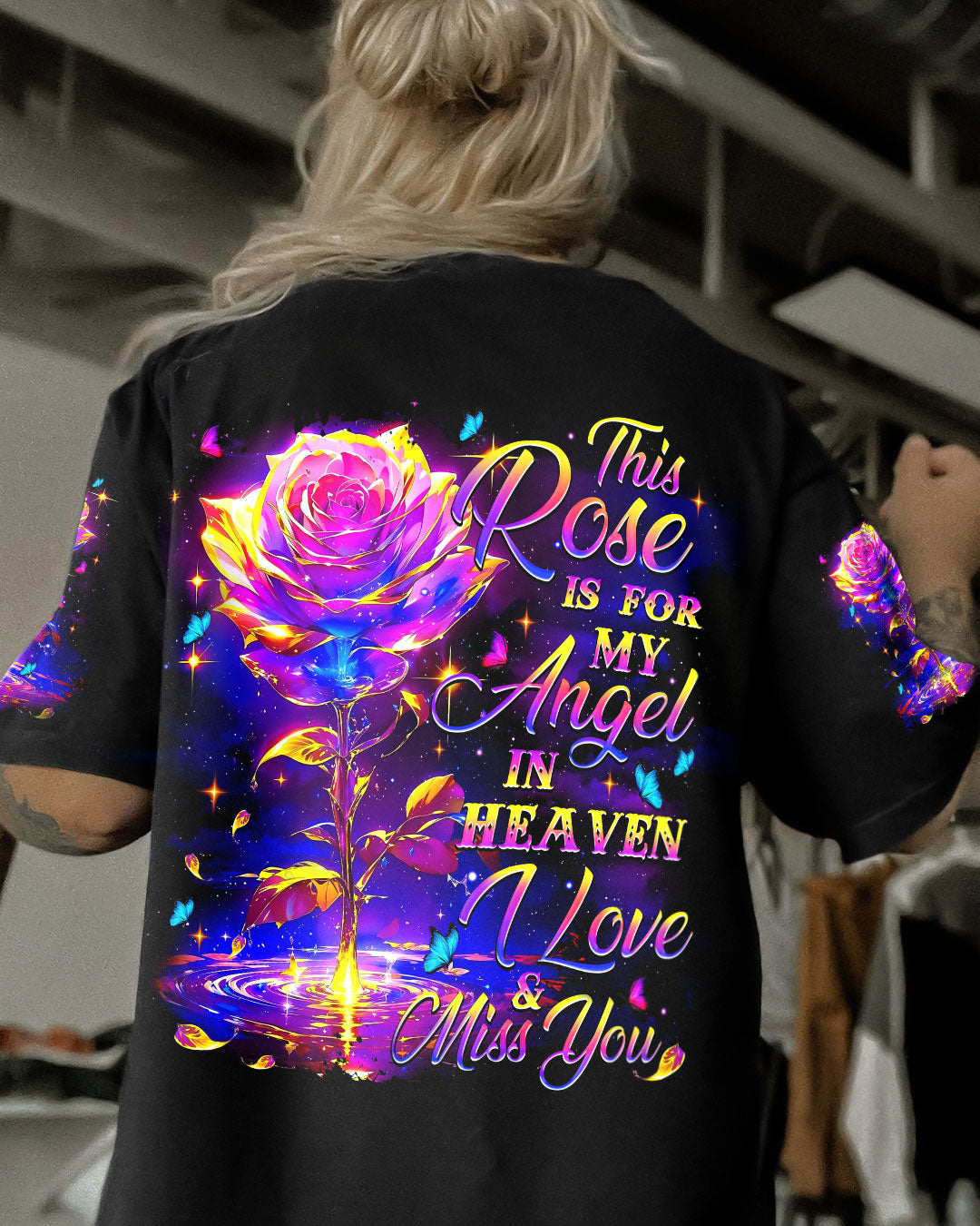 This Rose Is For My Angel In Heaven Women's All Over Print Shirt - Tytm0808244