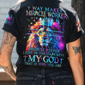 Way Maker Miracle Worker Lion Cross Women's All Over Print Shirt - Tytm0507234