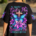 Trust God's Plan Butterfly Women's All Over Print Shirt - Tytm0603253