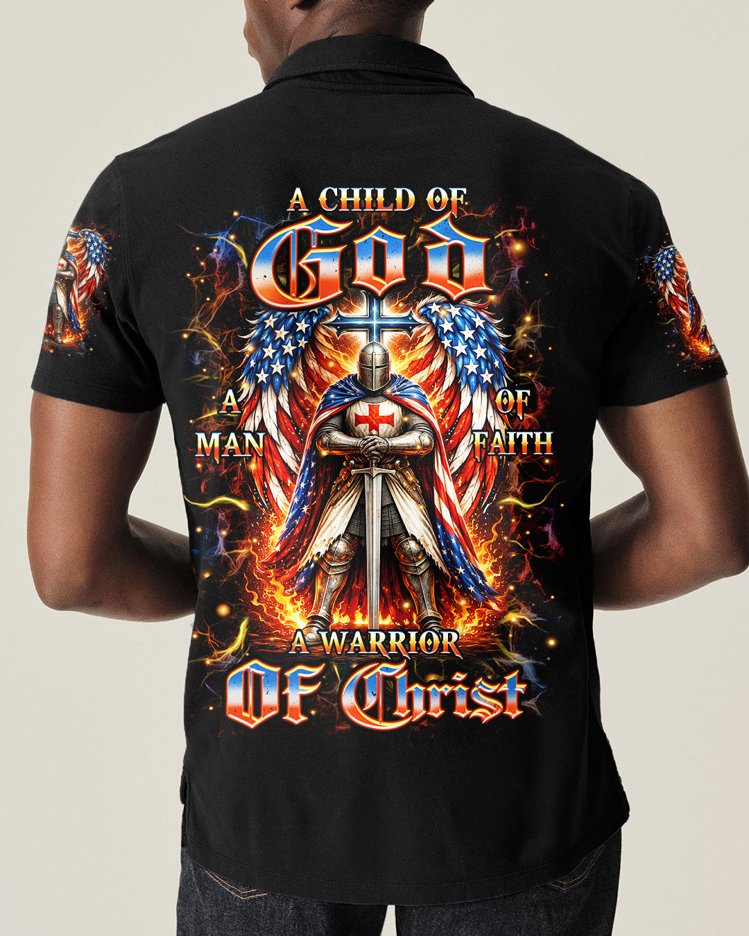 A Warrior Of Christ Wings Men's All Over Print Shirt   - Tlhn1603261