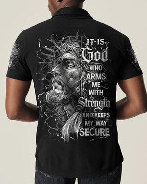 It Is God Who Arms Me With Strength Men's All Over Print Shirt  - Tlhn3003261