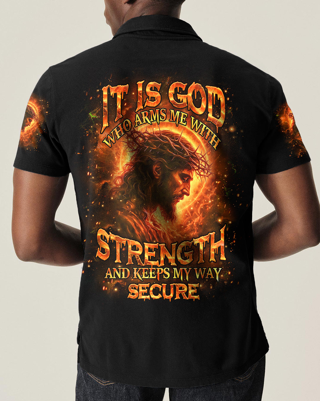 It Is God Who Arms Me With Strength Men's All Over Print Shirt - Tlhn2303263