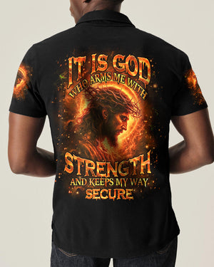 It Is God Who Arms Me With Strength Men's All Over Print Shirt - Tlhn2303263