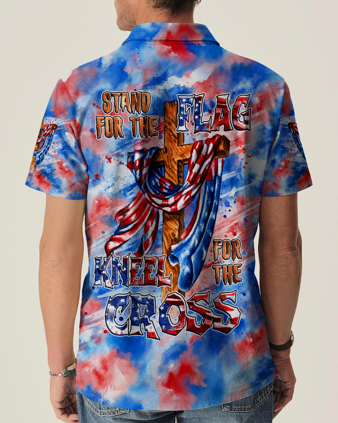 Stand For The Flag Kneel For The Cross Men's All Over Print Shirt  - Tlhg0306263