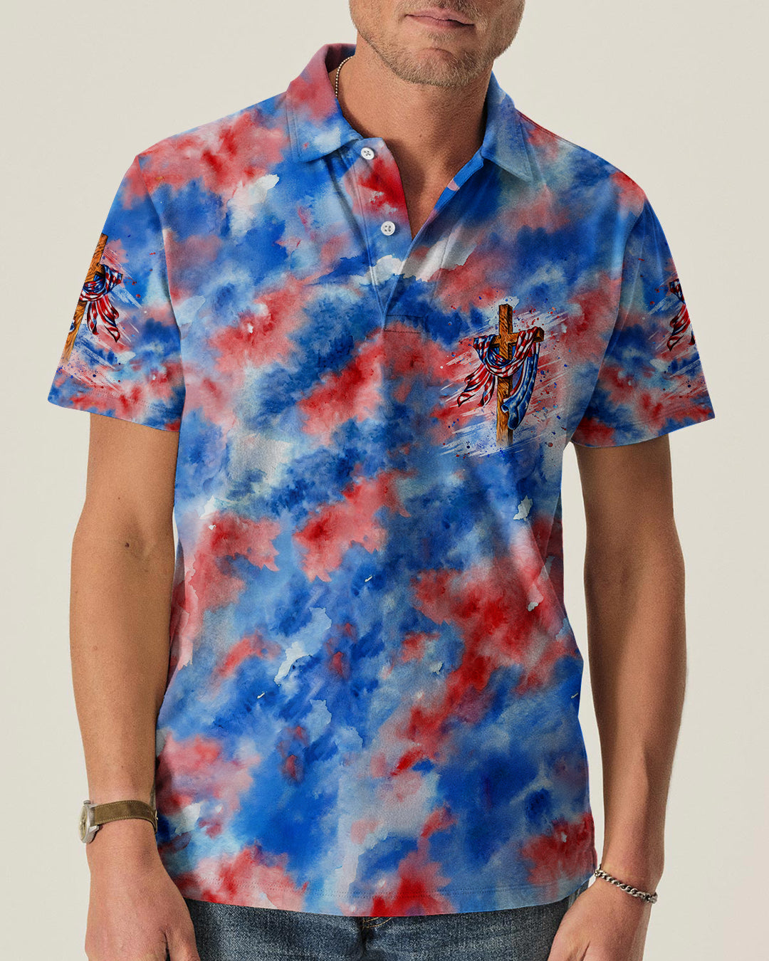 Stand For The Flag Kneel For The Cross Men's All Over Print Shirt  - Tlhg0306263