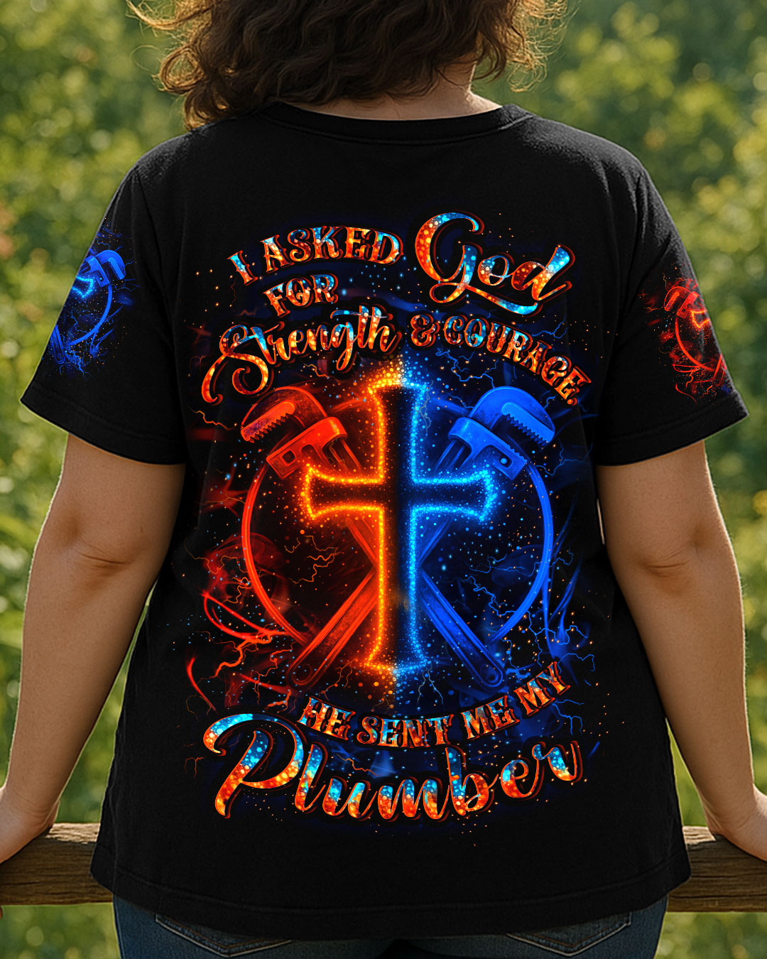 I ASKED GOD FOR STRENGTH AND COURAGE ALL OVER PRINT - YHLT0108254