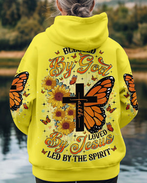 Blessed By God Loved By Jesus Butterflies Women's All Over Print Shirt - Tlno0909251