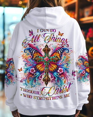I Can Do All Things Cross Butterfly Women's All Over Print Shirt - Tlno2509243