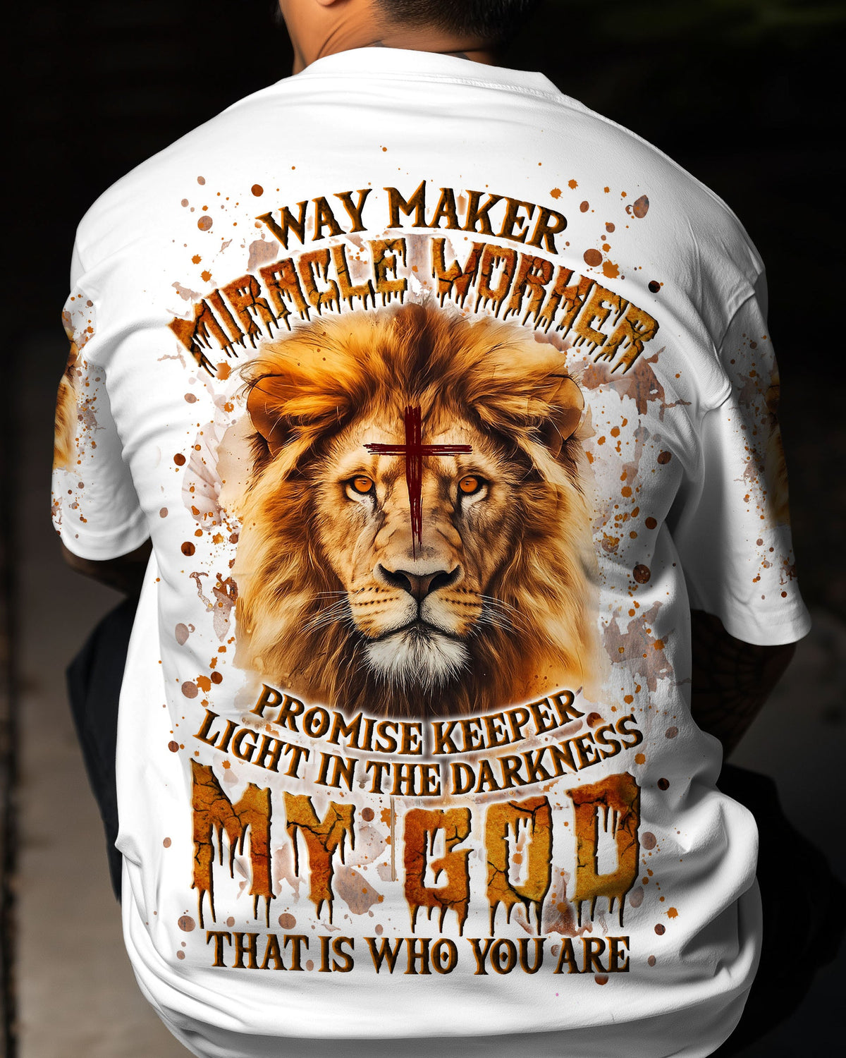Way Maker Miracle Worker Cross Lion Men's All Over Print Shirt - Yhln0409252