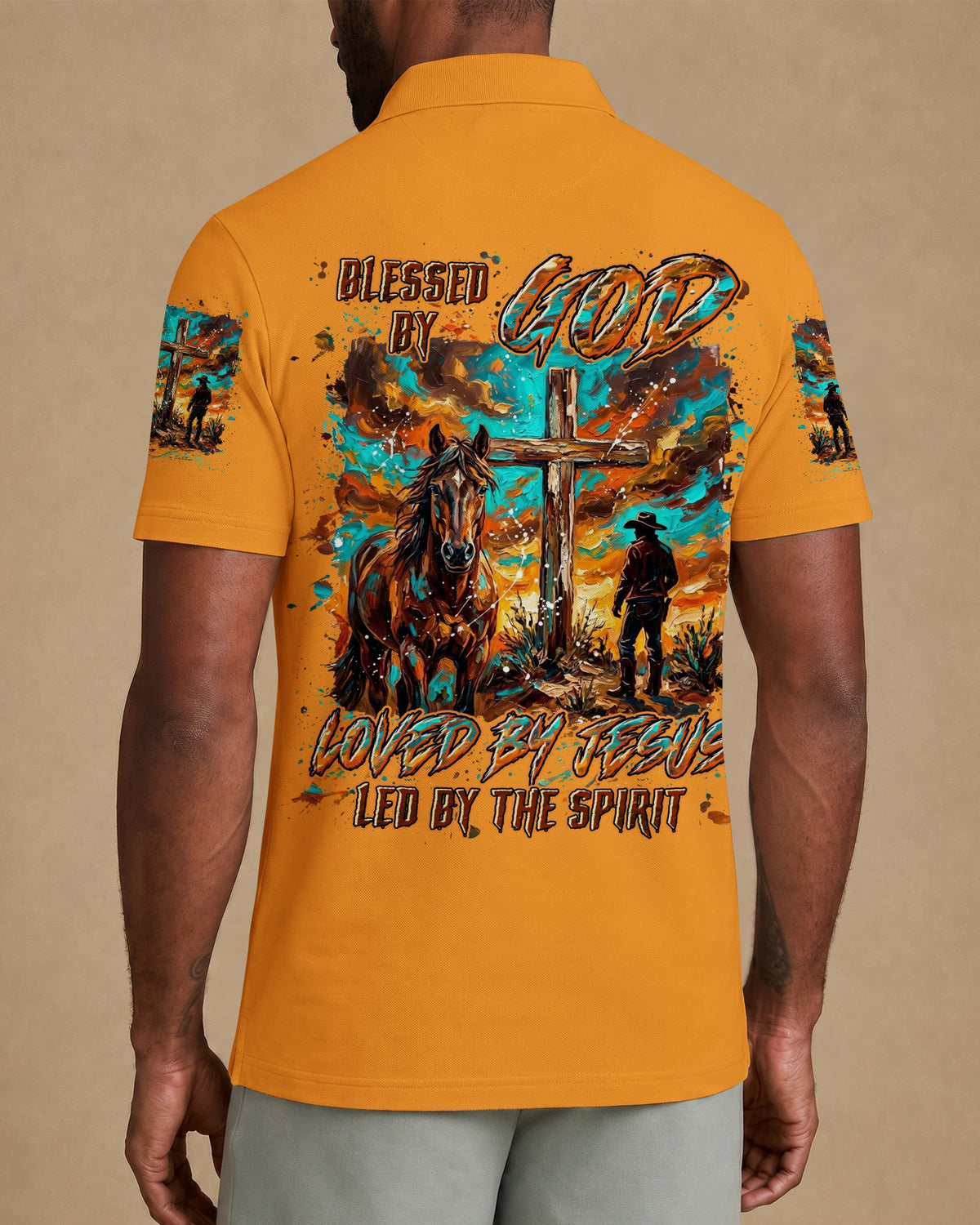 Blessed By God Loved By Jesus Men's All Over Print Shirt - Tyln2306262