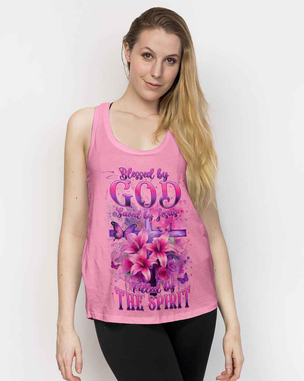 Blessed By God Saved By Jesus Women's All Over Print Shirt - Tyln2503263