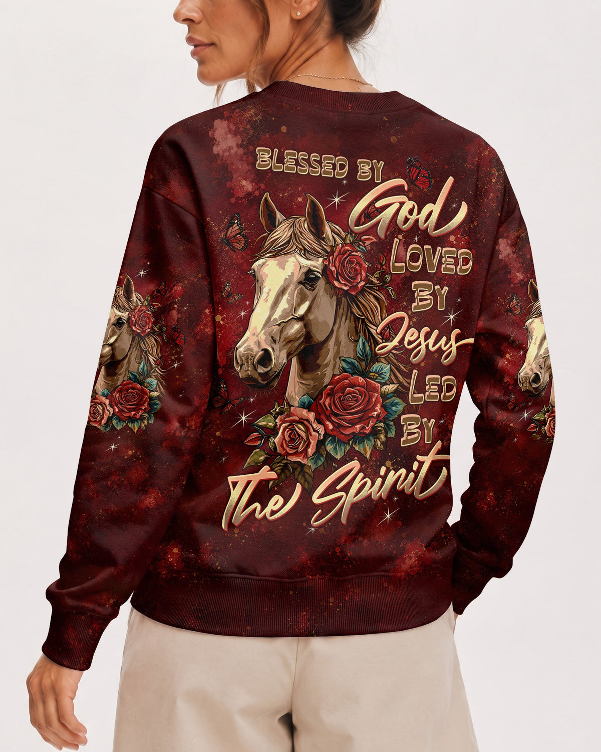 Blessed By God Horse Women's All Over Print Shirt - Tltw2707265