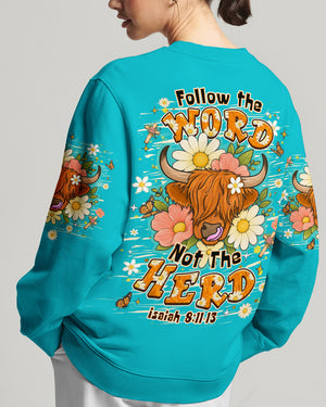 Follow The Word Highland Cow  Women's All Over Print Shirt - Tlhn0707262