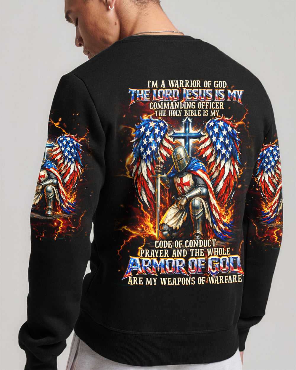 I'm A Warrior Of God Wings Men's All Over Print Shirt  -   Tlnt3003261