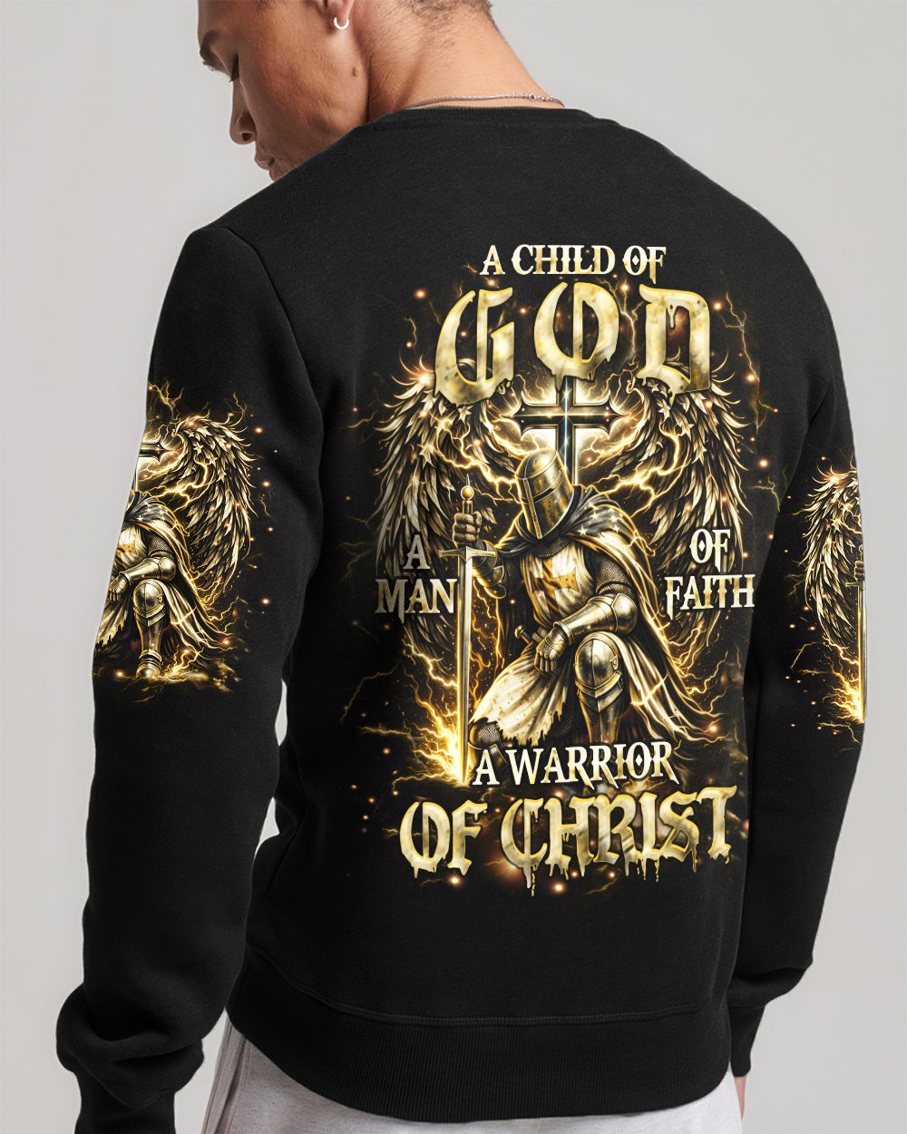 A Warrior Of Christ Wings Men's All Over Print Shirt - Tlhn2003261
