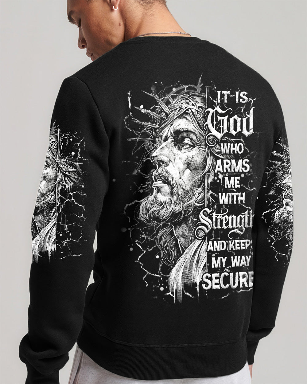 It Is God Who Arms Me With Strength Men's All Over Print Shirt  - Tlhn3003261