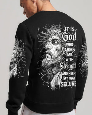 It Is God Who Arms Me With Strength Men's All Over Print Shirt  - Tlhn3003261