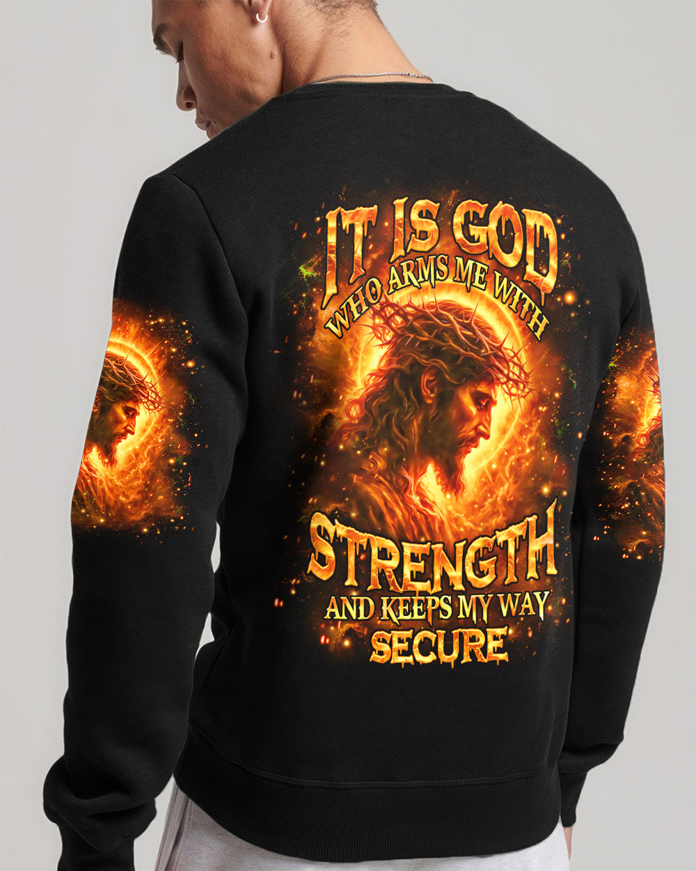 It Is God Who Arms Me With Strength Men's All Over Print Shirt - Tlhn2303263