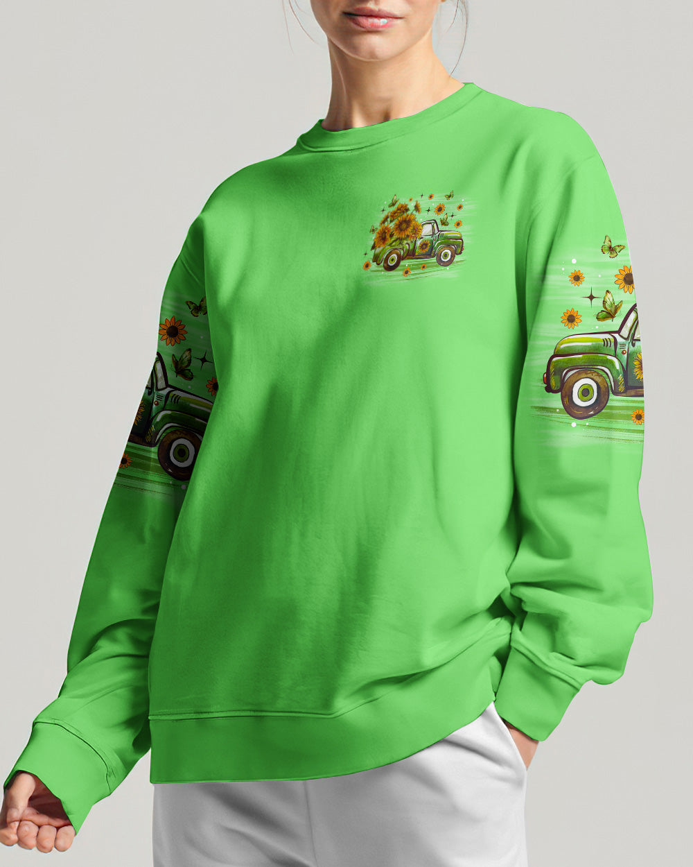 Jesus Take The Wheel Truck Sunflower  Women's All Over Print Shirt - Tlno1704261