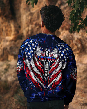 One Nation Under God Cross Wings  Men's All Over Print Shirt   - Tlhg1703261