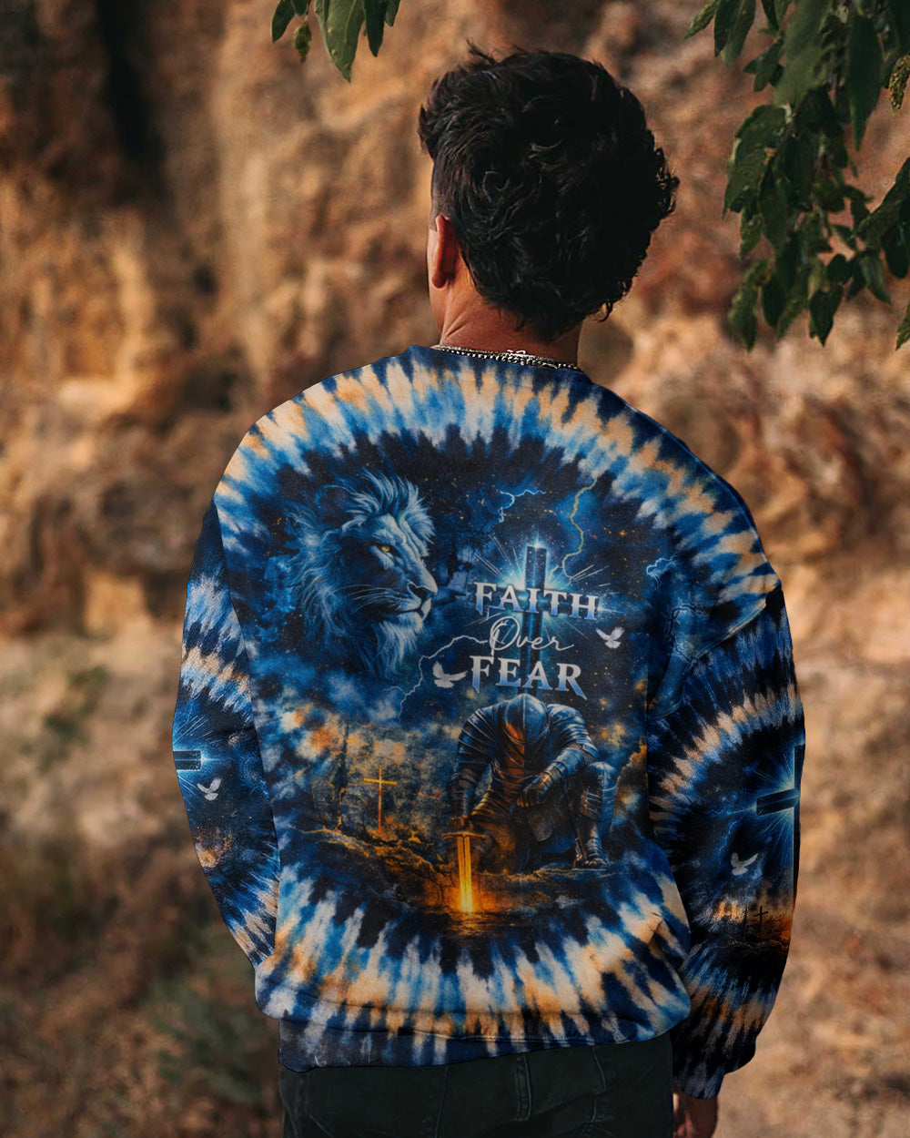 Faith Over Fear Swirl  Men's All Over Print Shirt  - Tltw0902263