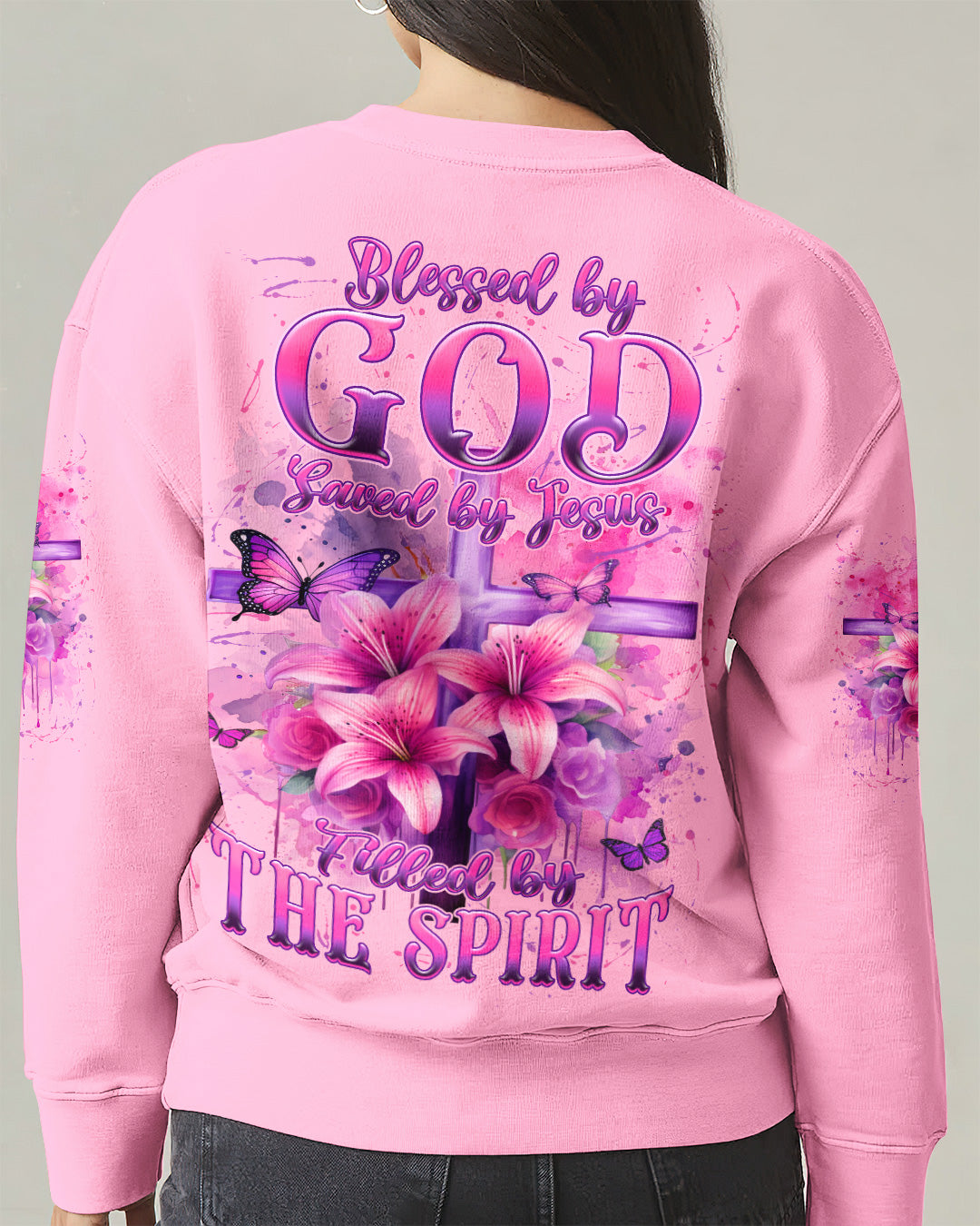 Blessed By God Saved By Jesus Women's All Over Print Shirt - Tyln2503263