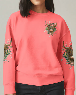 Living Life Somewhere Between Jesus Cow Women's All Over Print Shirt - Tlnt0607261