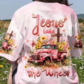 Jesus Take The Wheel Flower Truck Women's All Over Print Shirt - Tlpq0503243