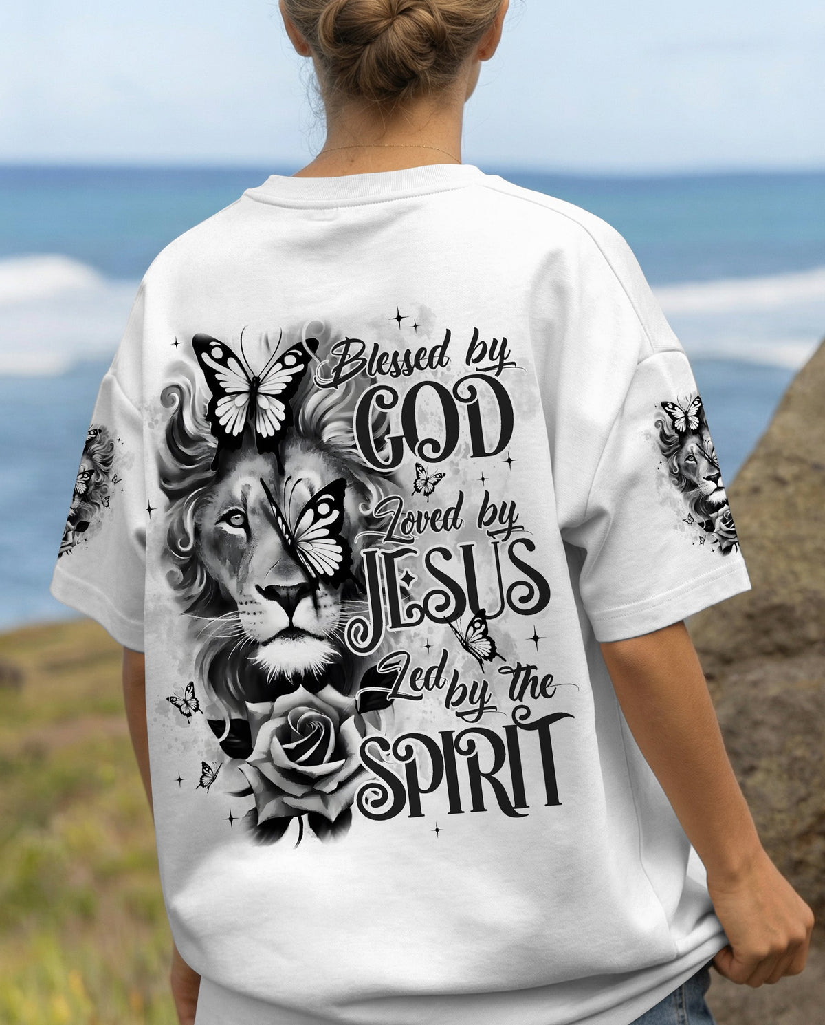 Blessed By God Lion Women's All Over Print Shirt - Typq1701262