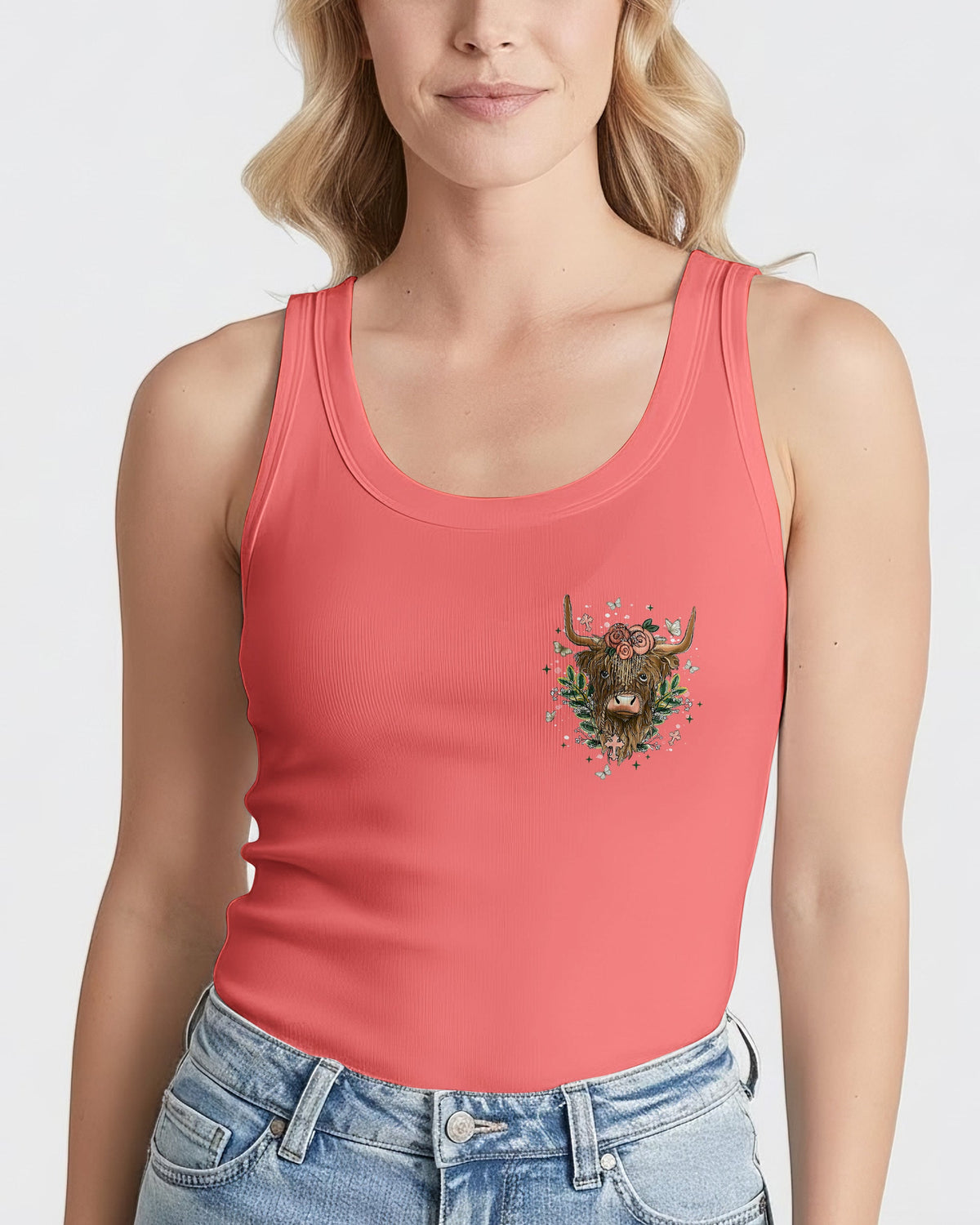 Living Life Somewhere Between Jesus Cow Women's All Over Print Shirt - Tlnt0607261