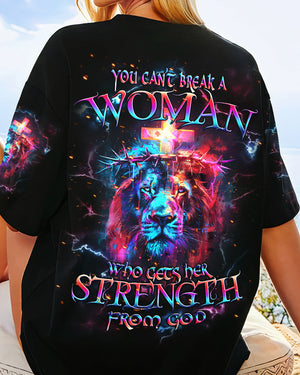 You Can't Break A Woman Lion Women's All Over Print Shirt - Tlpq1204241