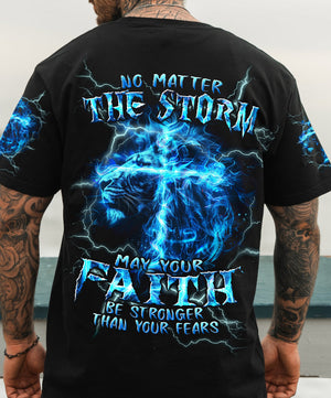 No Matter The Storm Lion Men's All Over Print Shirt - Tlpq1604242