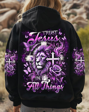 Trust Jesus In All Things Lion Women's All Over Print Shirt - Tlpq2810245