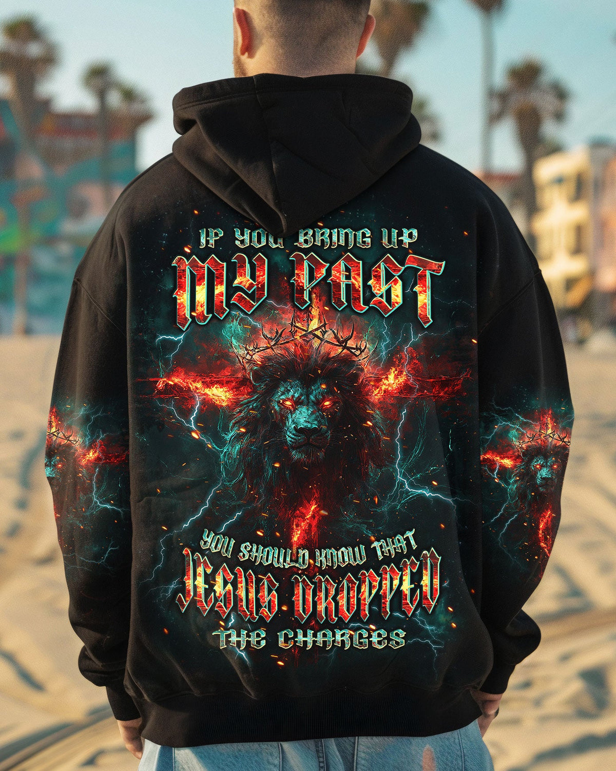 Jesus Dropped The Charges Lion Men's All Over Print Shirt - Tlpq3008242