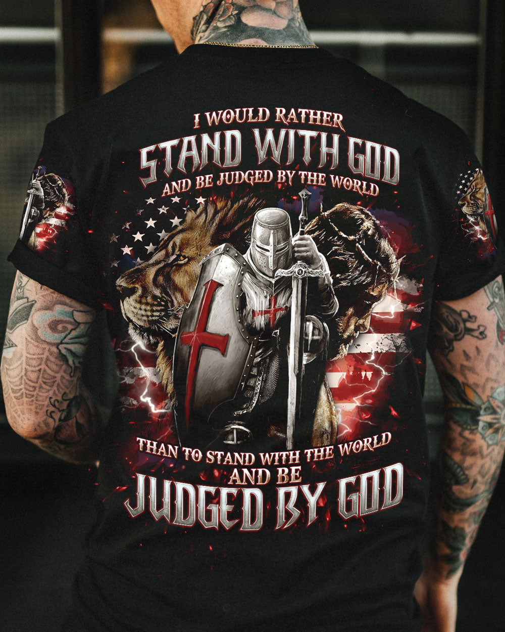 I Would Rather Stand With God Warrior Men's All Over Print Shirt - Tlno1306245